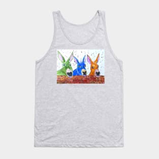 Three Quirky Colourful Donkeys Tank Top